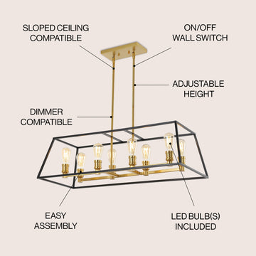Lloyd Farmhouse Industrial Iron LED Pendant